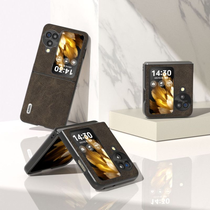 Hoesje Oppo Find N3 Flip Vintage Abeel Met Leereffect