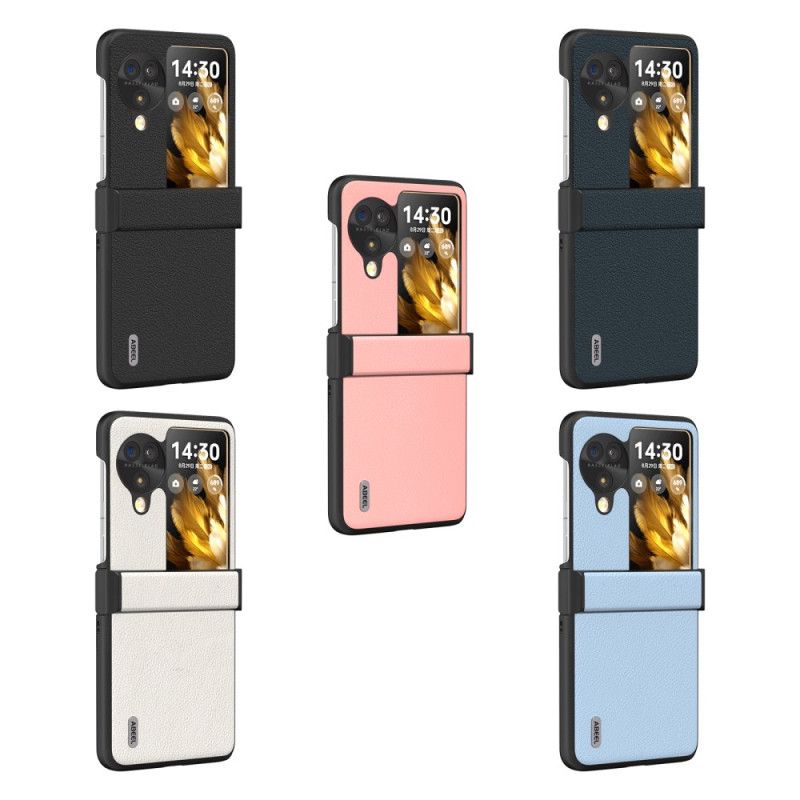 Hoesje Voor Oppo Find N3 Flip Getextureerd Leer Abeel