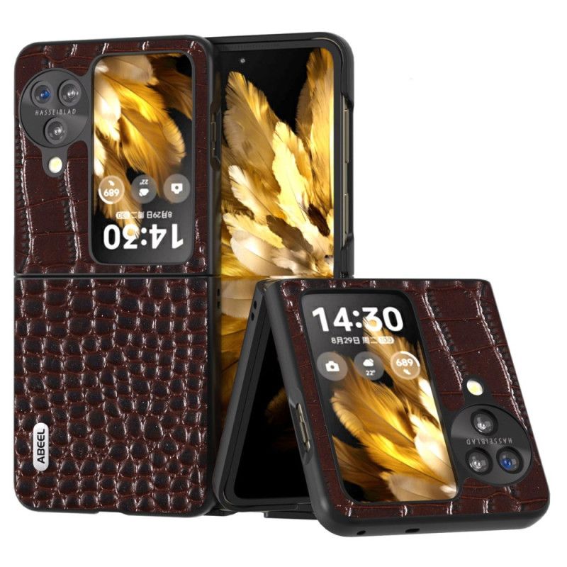 Hoesje Voor Oppo Find N3 Flip Krokodiltextuur