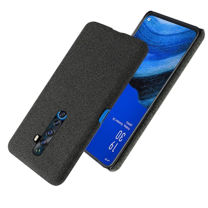 Hoesje Oppo Reno 2Z Donkerblauw Grijs Ksq Chique Stof