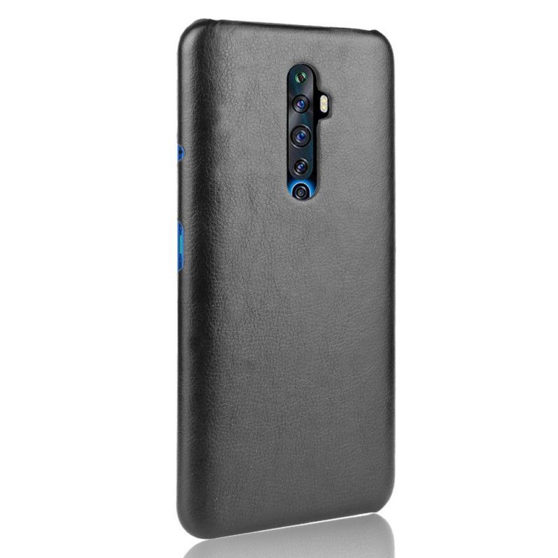 Hoesje Oppo Reno 2Z Grijs Zwart Lychee Leereffect