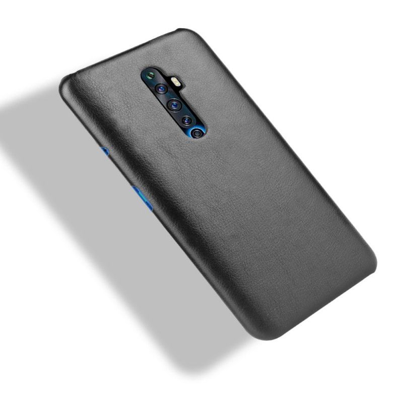 Hoesje Oppo Reno 2Z Grijs Zwart Lychee Leereffect