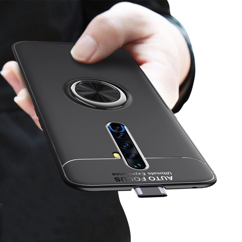 Hoesje Oppo Reno 2Z Rood Zwart Roterende Ring