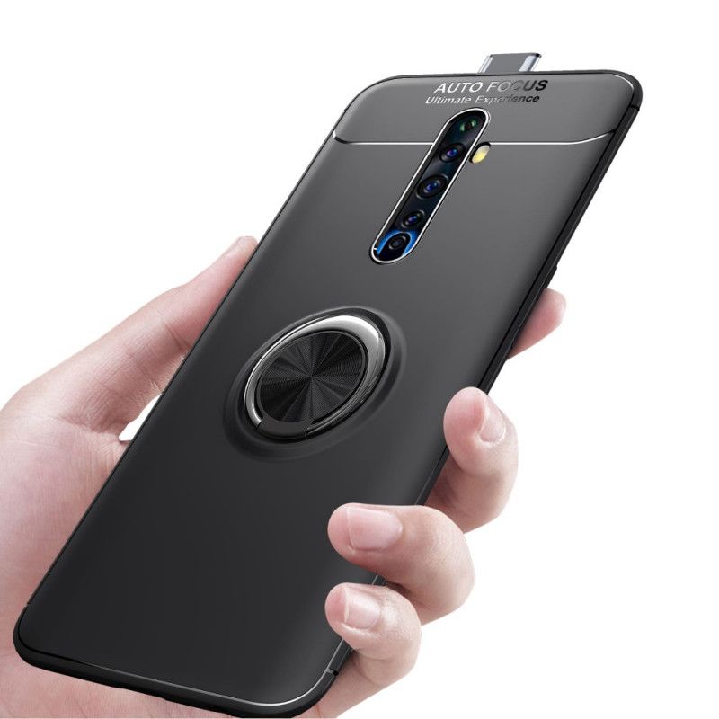 Hoesje Oppo Reno 2Z Rood Zwart Roterende Ring