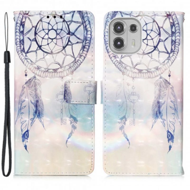 Flip Case Leren Motorola Edge 20 Lite Aquarel Dromenvanger