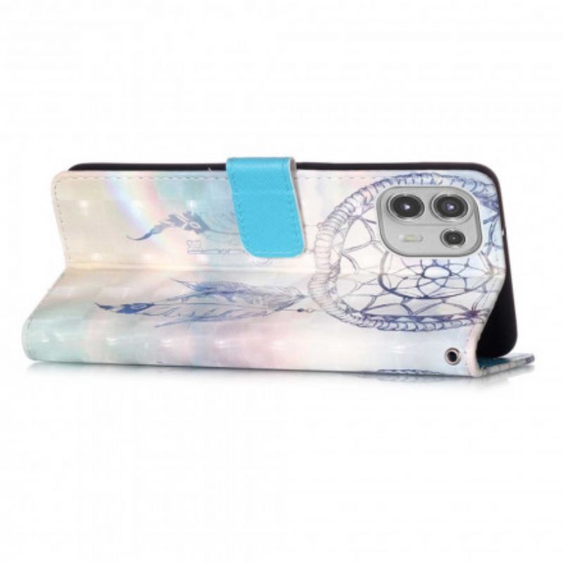 Flip Case Leren Motorola Edge 20 Lite Aquarel Dromenvanger