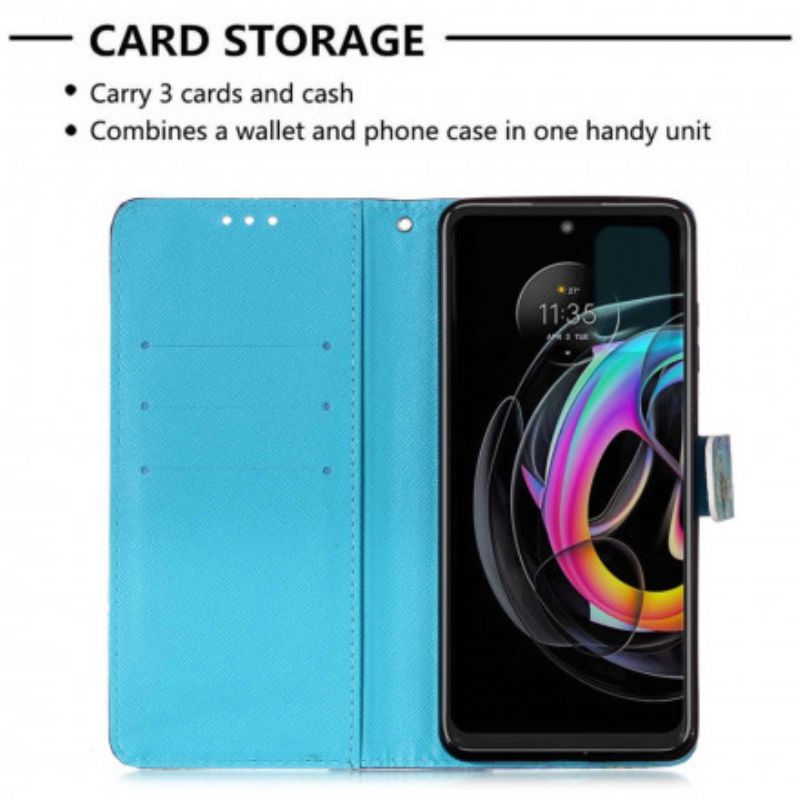 Flip Case Leren Motorola Edge 20 Lite Aquarel Dromenvanger