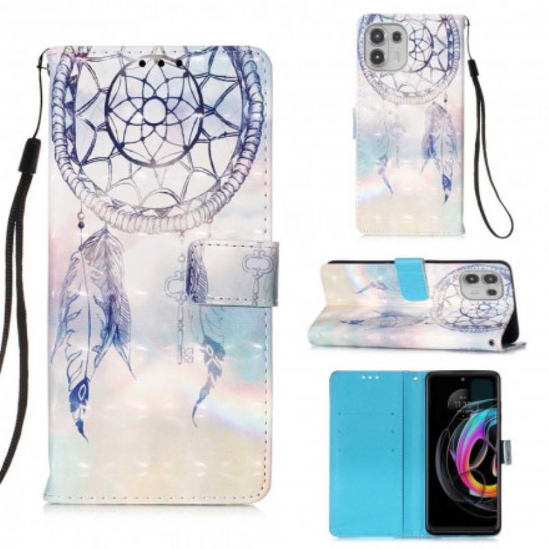 Flip Case Leren Motorola Edge 20 Lite Aquarel Dromenvanger