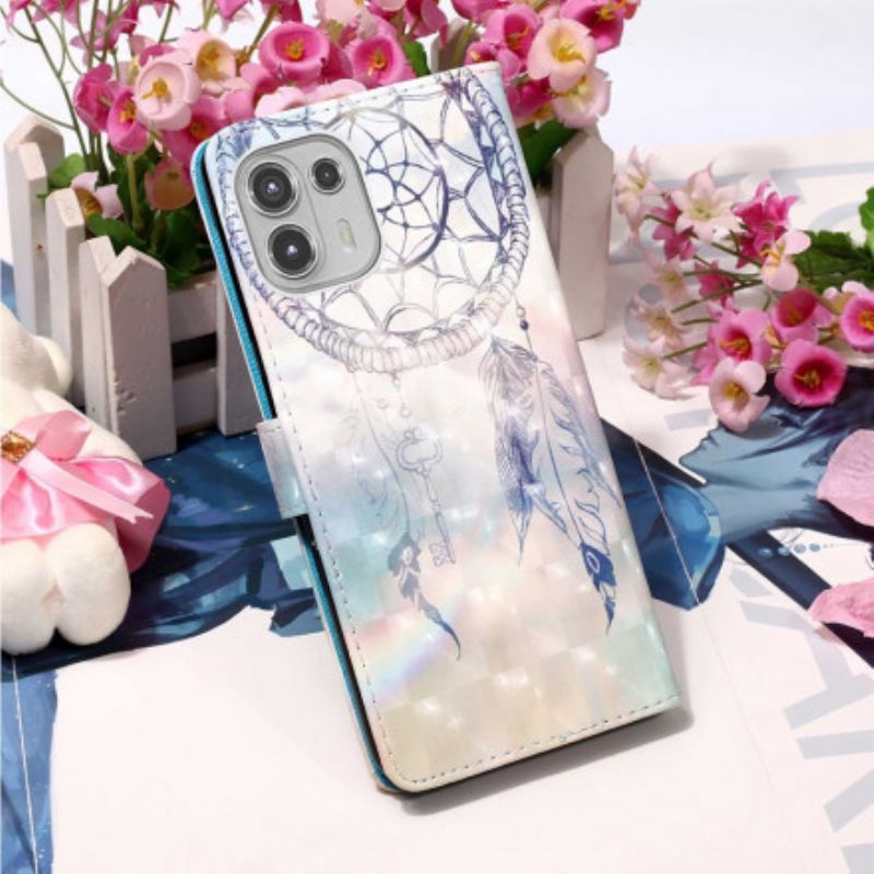 Flip Case Leren Motorola Edge 20 Lite Aquarel Dromenvanger