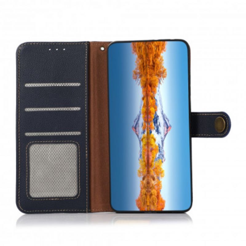 Folio-hoesje Motorola Edge 20 Lite Echt Leer Khazneh Rfid