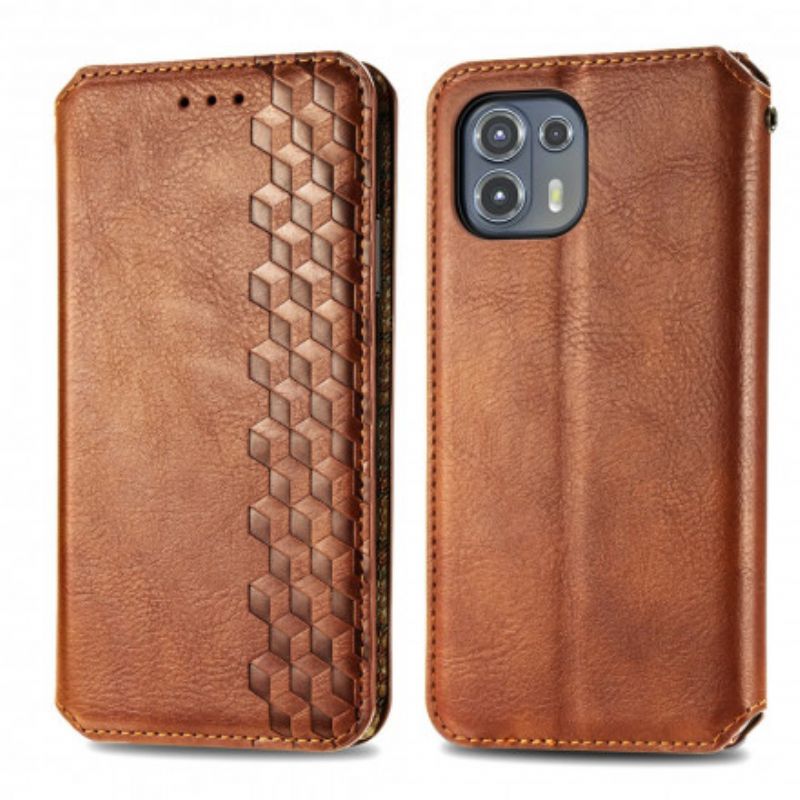 Folio-hoesje Motorola Edge 20 Lite Kunstleer Diamant Textuur