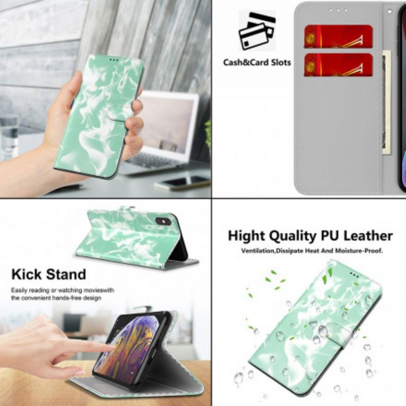 Leren Hoesje Motorola Edge 20 Lite Abstract Patroon Bescherming Hoesje