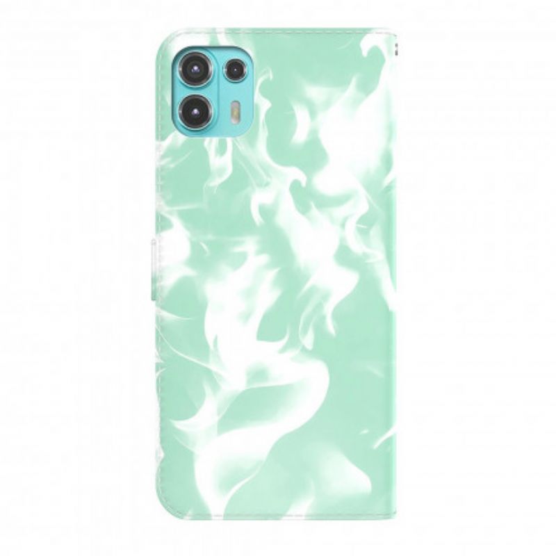 Leren Hoesje Motorola Edge 20 Lite Abstract Patroon Bescherming Hoesje