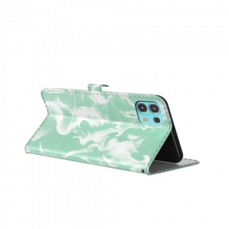 Leren Hoesje Motorola Edge 20 Lite Abstract Patroon Bescherming Hoesje