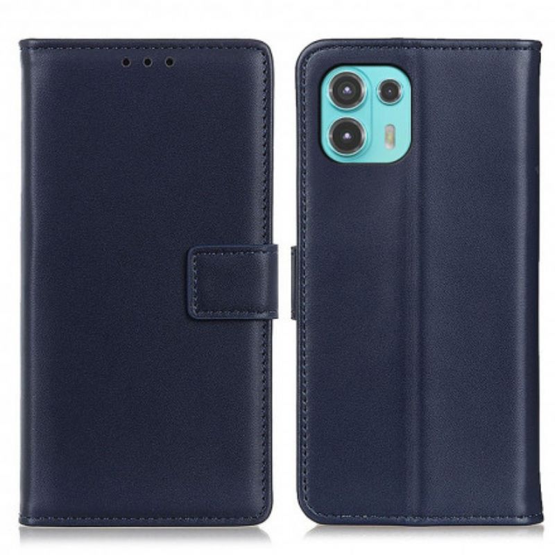 Leren Hoesje Motorola Edge 20 Lite Gewoon Kunstleer Bescherming Hoesje