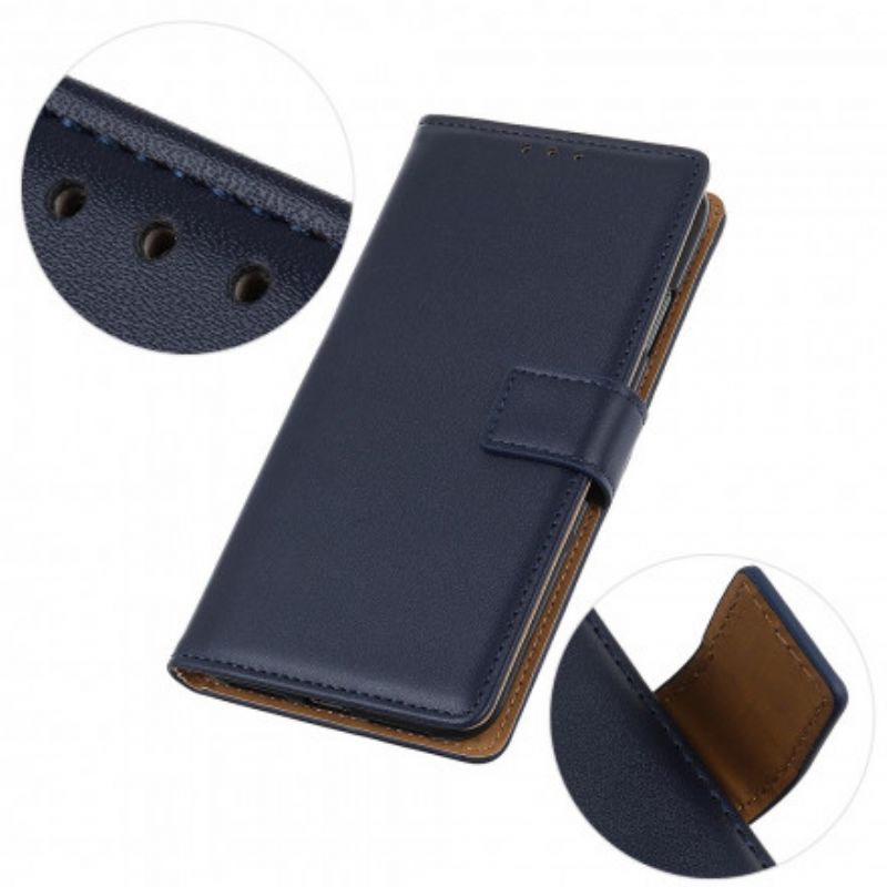 Leren Hoesje Motorola Edge 20 Lite Gewoon Kunstleer Bescherming Hoesje