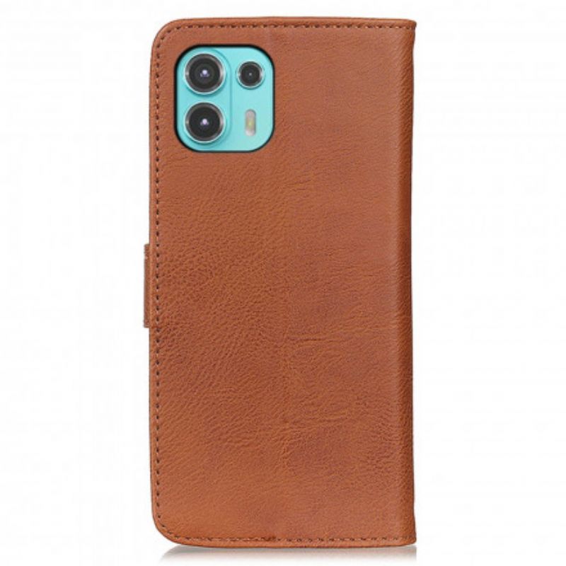 Leren Hoesje Motorola Edge 20 Lite Imitatieleer Khazneh Bescherming Hoesje