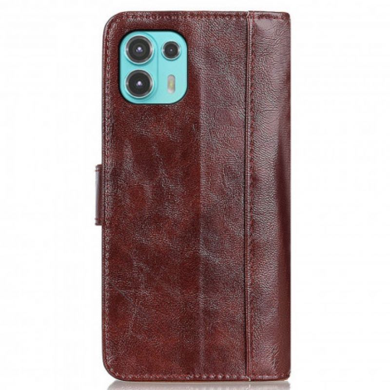 Leren Hoesje Motorola Edge 20 Lite Split Glanzende Leerstijl