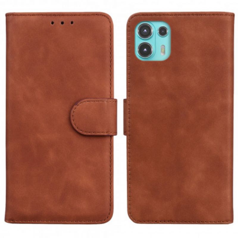 Leren Hoesje Motorola Edge 20 Lite Stijl Lederen Vintage Couture Bescherming Hoesje