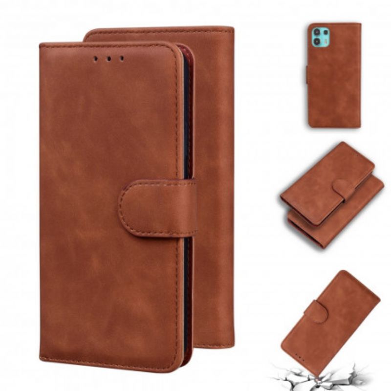 Leren Hoesje Motorola Edge 20 Lite Stijl Lederen Vintage Couture Bescherming Hoesje