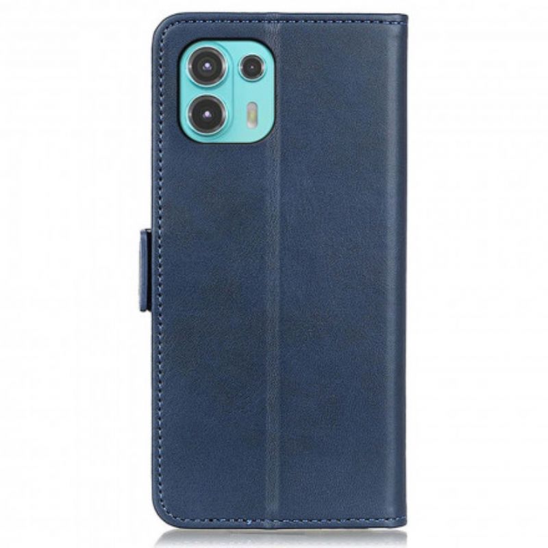 Leren Hoesje Voor Motorola Edge 20 Lite Dubbele Sluiting