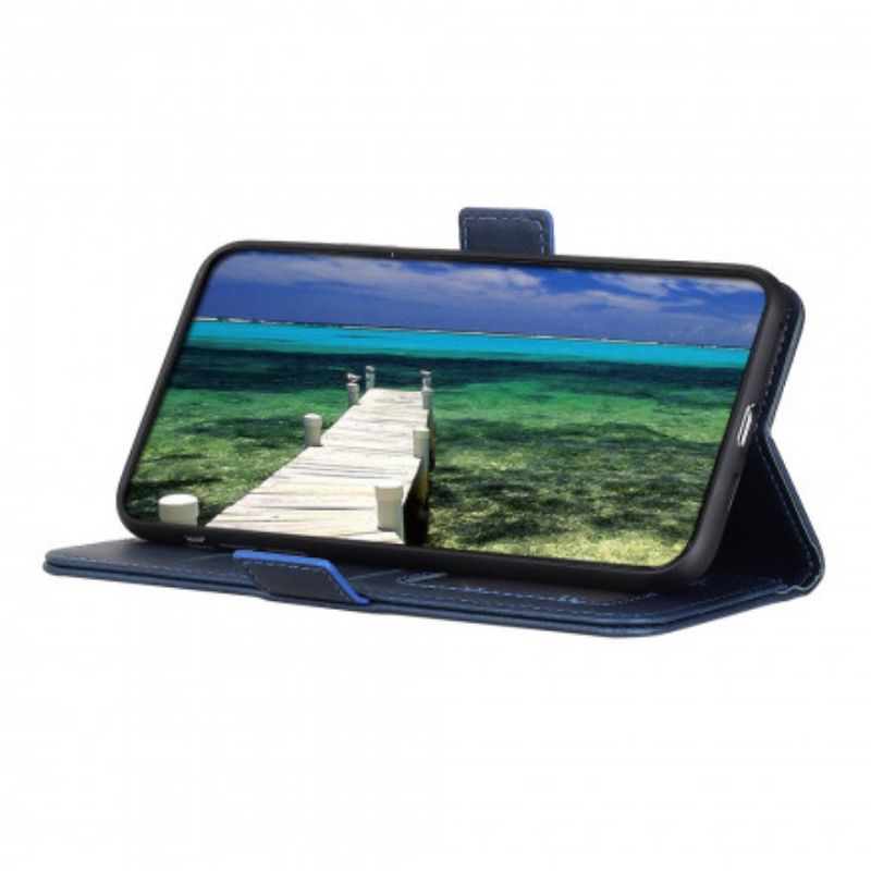 Leren Hoesje Voor Motorola Edge 20 Lite Dubbele Sluiting