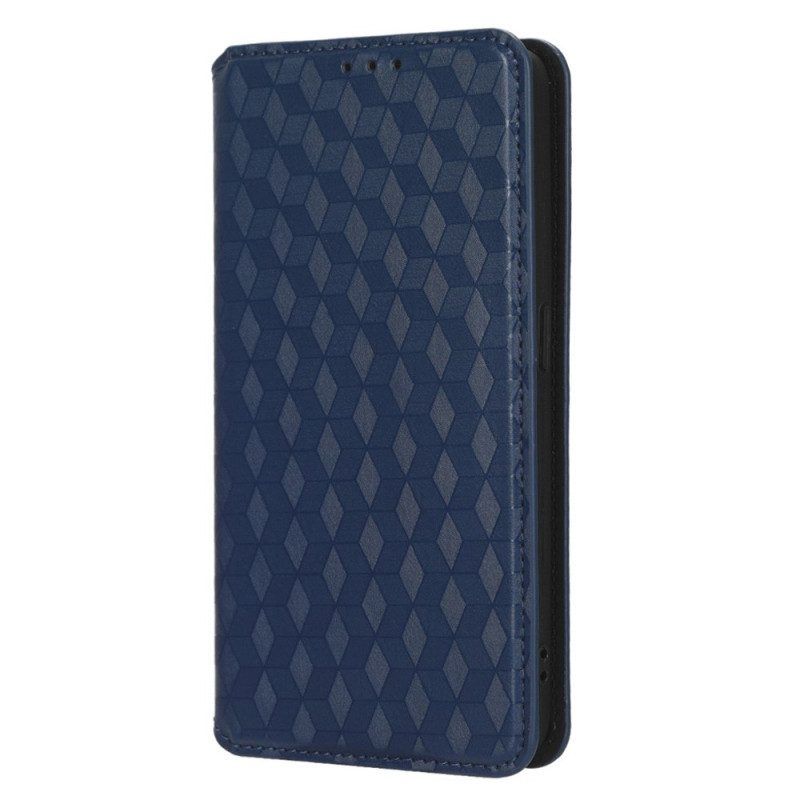 Bescherming Hoesje voor Oppo Reno 8 Folio-hoesje 3d Kubus Leereffect