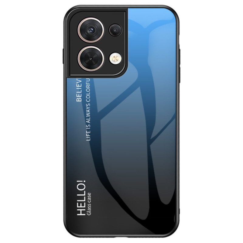 Hoesje voor Oppo Reno 8 Gehard Glas Hallo