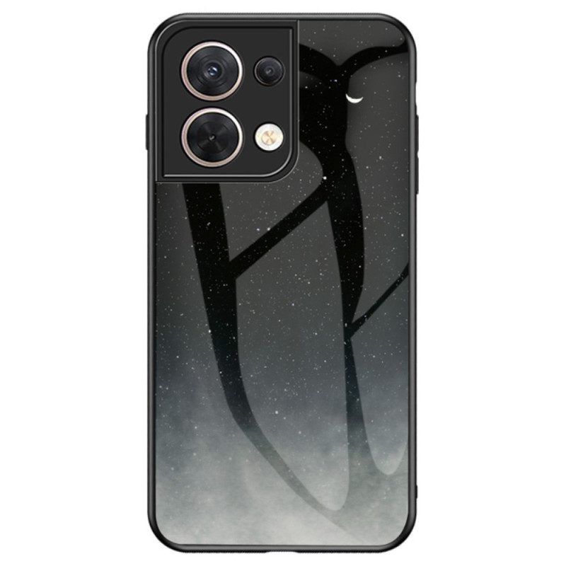 Hoesje voor Oppo Reno 8 Patroon Van Gehard Glas