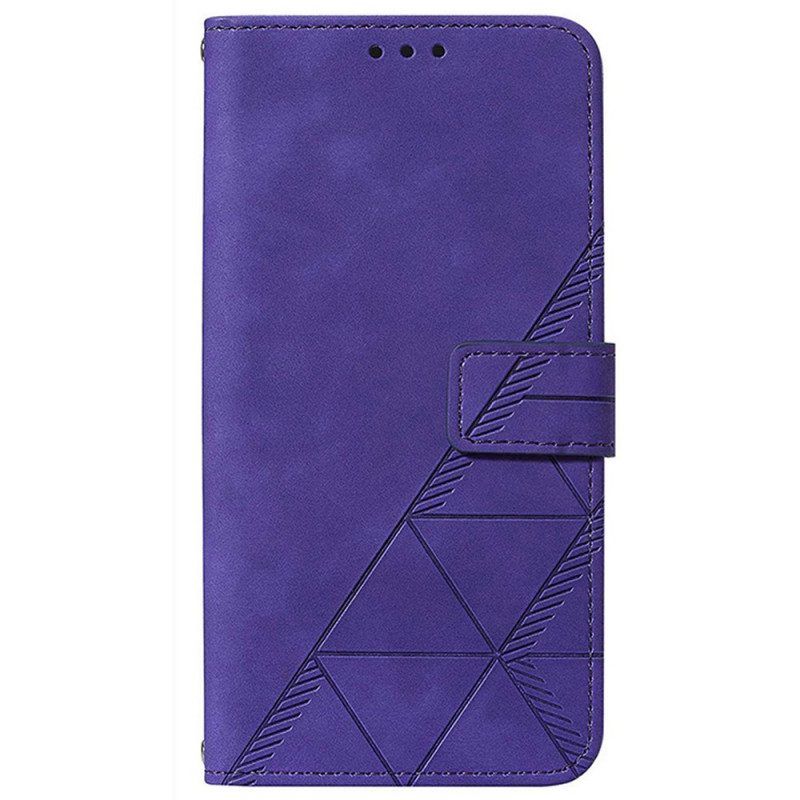 Leren Hoesje voor Realme 9 Pro 5G Piramide Leereffect