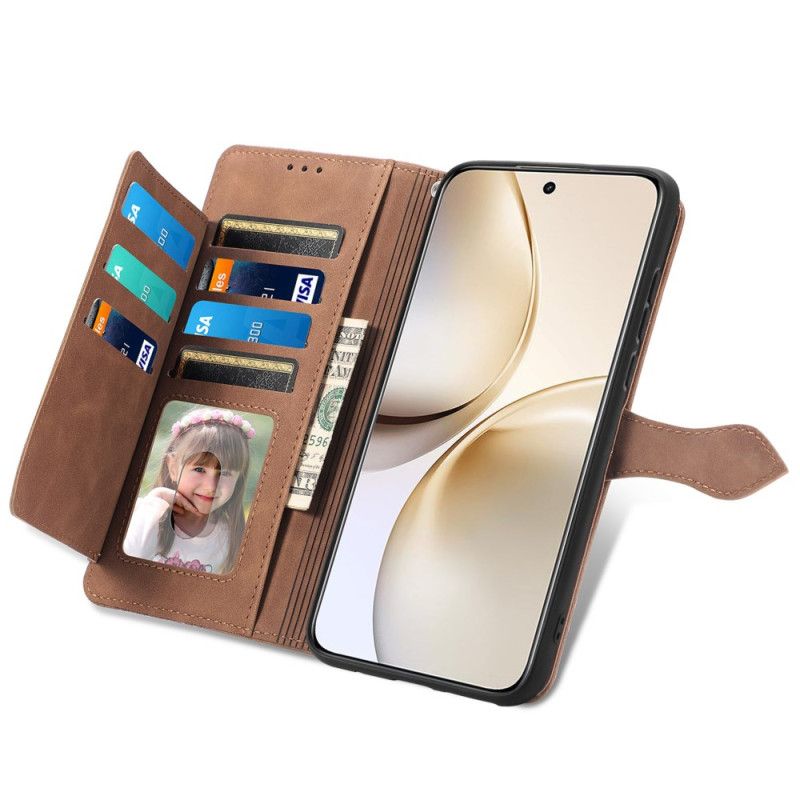 Bescherming Hoesje Realme 14 Pro Plus 5g Suède-effect Met Kantpatroon