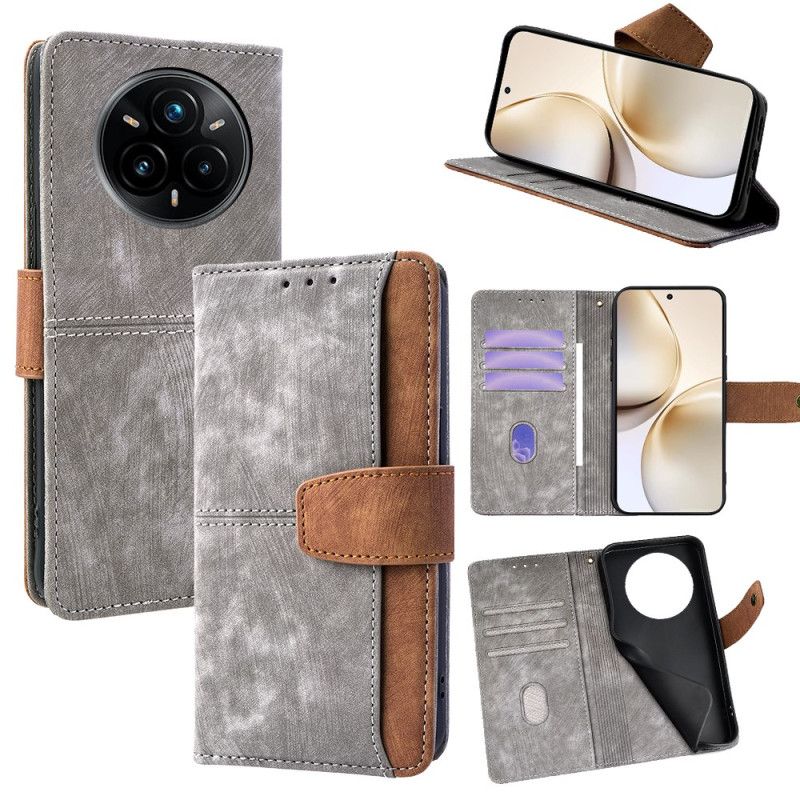 Flip Case Leren Realme 14 Pro Plus 5g Vintage Design Met Rfid-blokkering