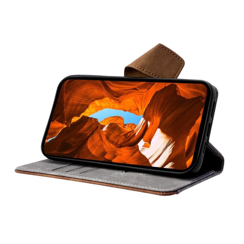 Flip Case Leren Realme 14 Pro Plus 5g Vintage Design Met Rfid-blokkering