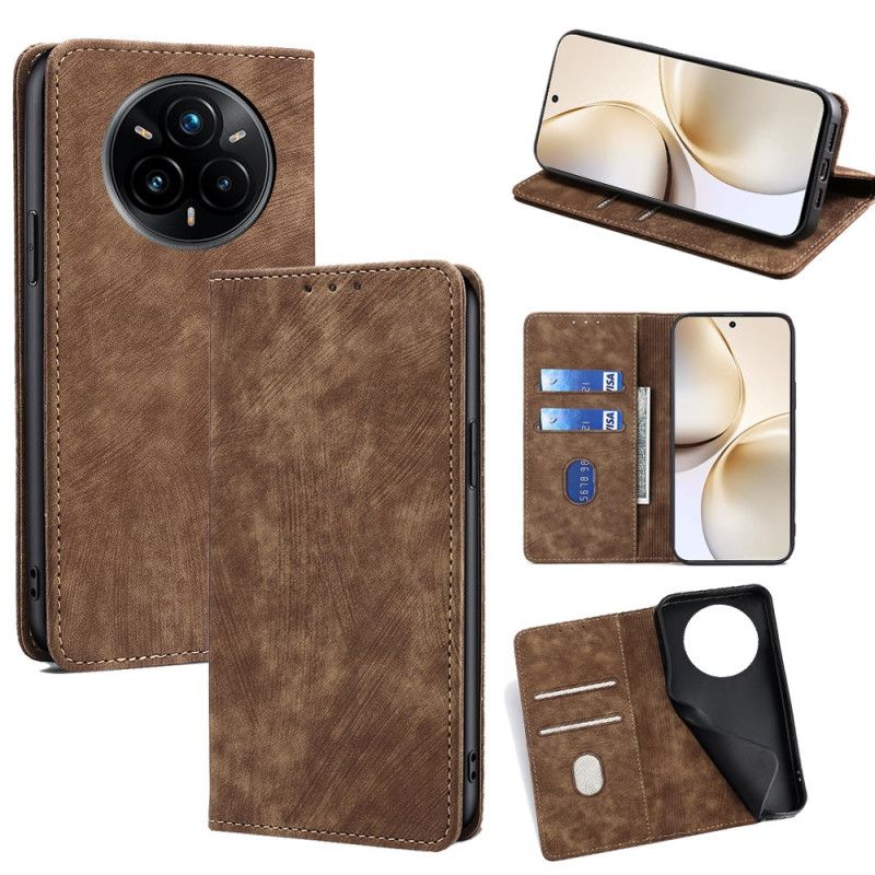 Folio-hoesje Realme 14 Pro Plus 5g Telefoonhoesje Rfid-bescherming Met Suède-effect