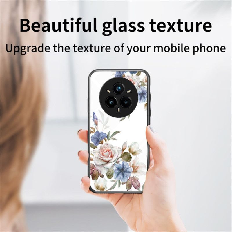 Hoesje Realme 14 Pro Plus 5g Bloemen Van Gehard Glas Bescherming Hoesje