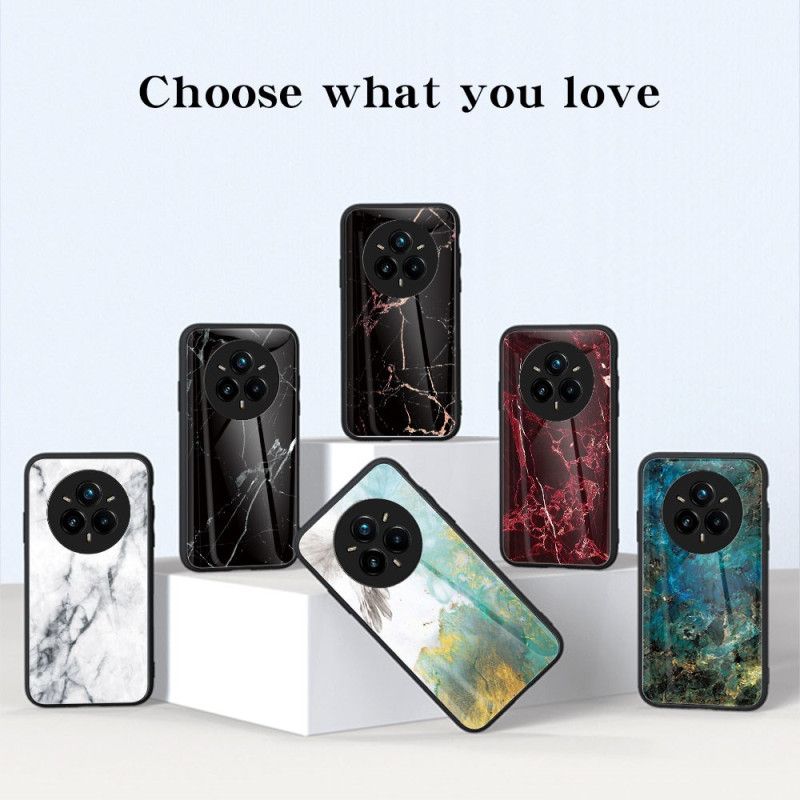 Hoesje Realme 14 Pro Plus 5g Gehard Glas Met Marmerlook Bescherming Hoesje