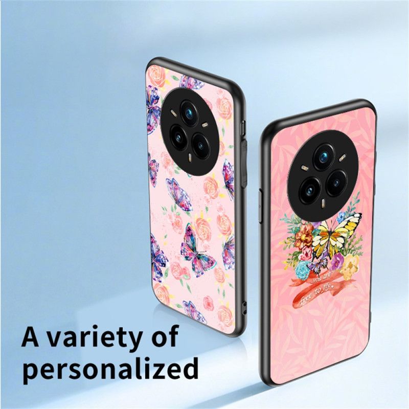 Hoesje Realme 14 Pro Plus 5g Vlinders Van Gehard Glas