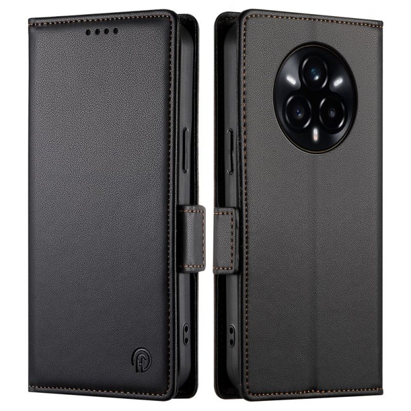 Leren Hoesje Voor Realme 14 Pro Plus 5g Drie Kaartsleuven En Houder