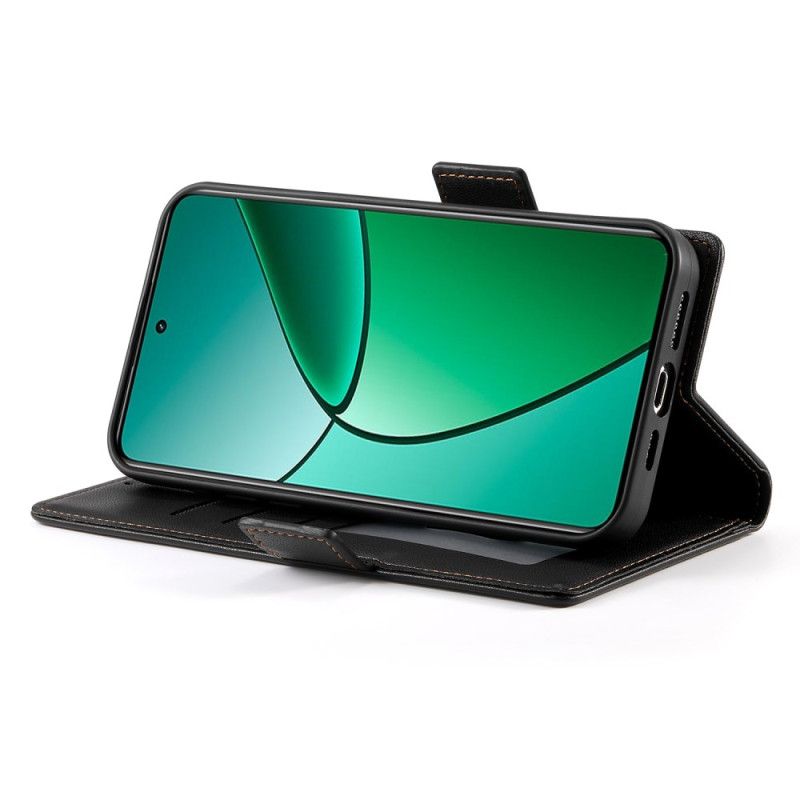 Leren Hoesje Voor Realme 14 Pro Plus 5g Drie Kaartsleuven En Houder