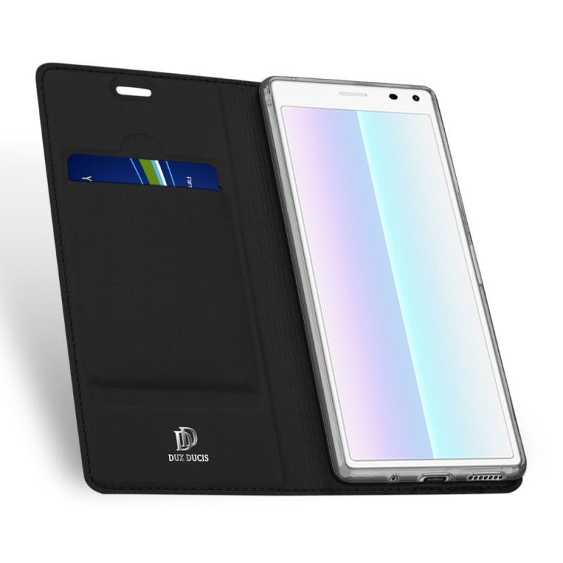 Folio-hoesje Sony Xperia 8 Donkerblauw Zwart Dux Ducis Pro Series Skin