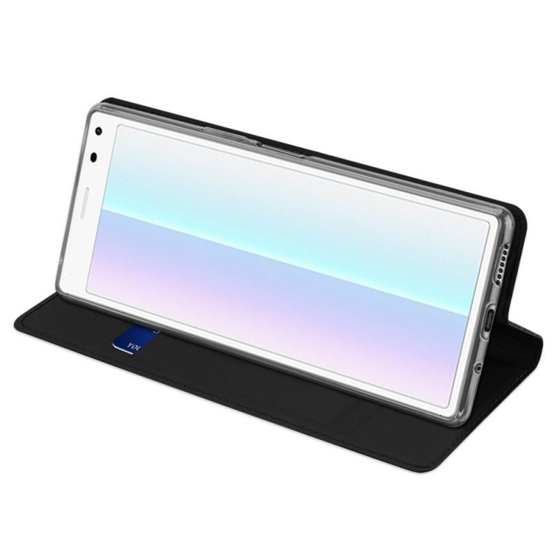 Folio-hoesje Sony Xperia 8 Donkerblauw Zwart Dux Ducis Pro Series Skin