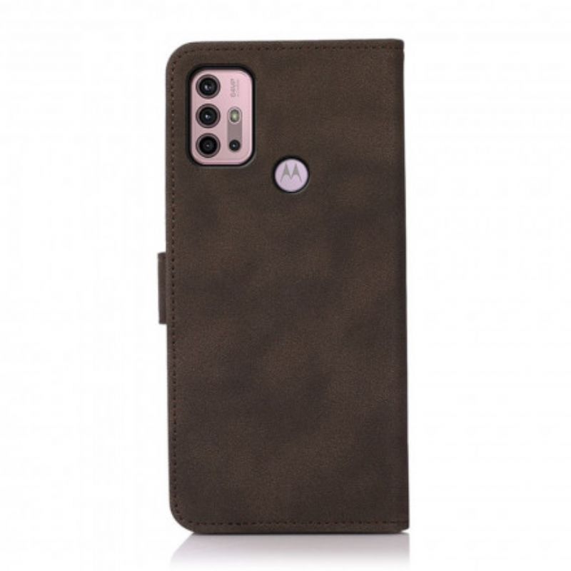 Bescherming Hoesje Moto G30 / G10 Khazneh Getextureerd Leereffect