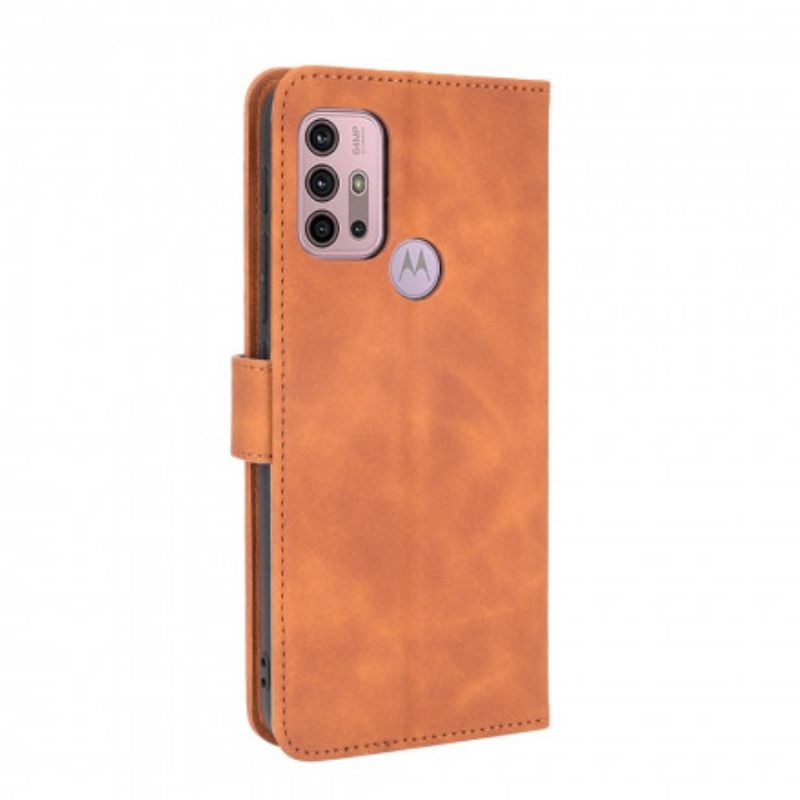 Flip Case Leren Moto G30 / G10 Huid-aanraking