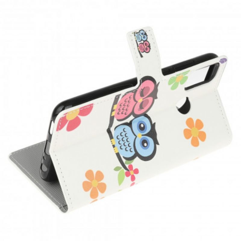 Folio-hoesje Moto G30 / G10 Paar Uilen