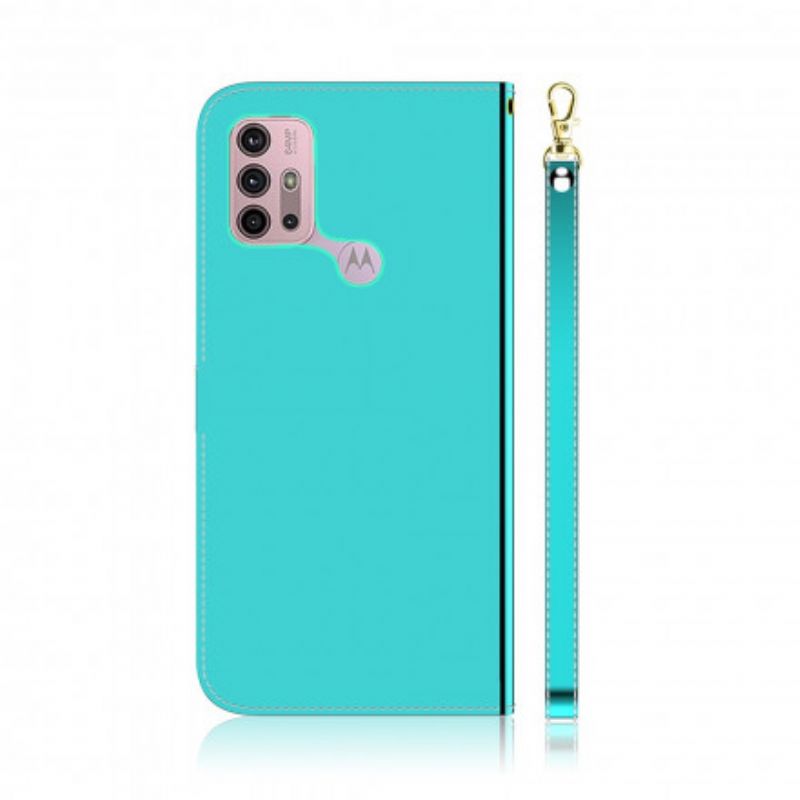 Folio-hoesje Moto G30 / G10 Spiegelkap Van Kunstleer