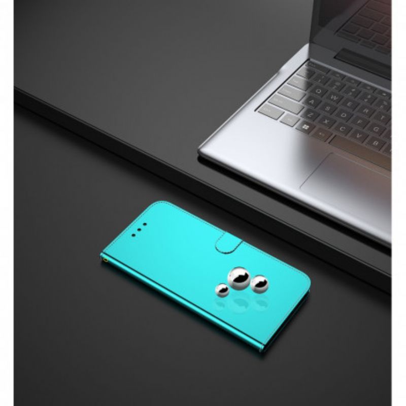 Folio-hoesje Moto G30 / G10 Spiegelkap Van Kunstleer