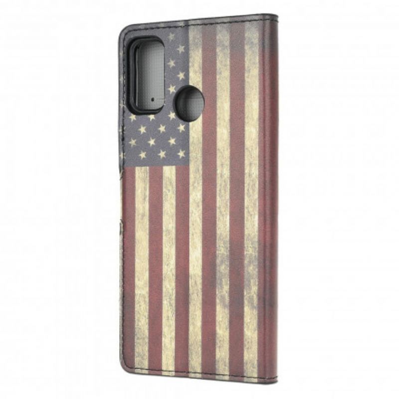 Folio-hoesje Moto G30 / G10 Telefoonhoesje Amerikaanse Vlag