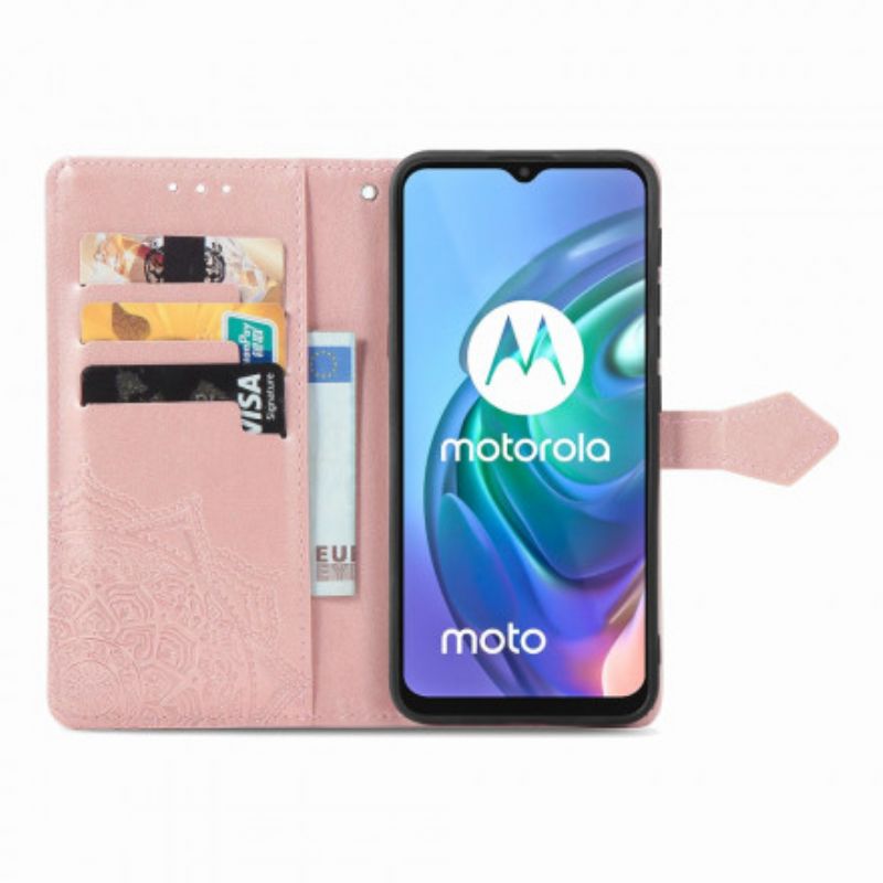 Folio-hoesje Moto G30 / G10 Telefoonhoesje Mandala Middeleeuwen