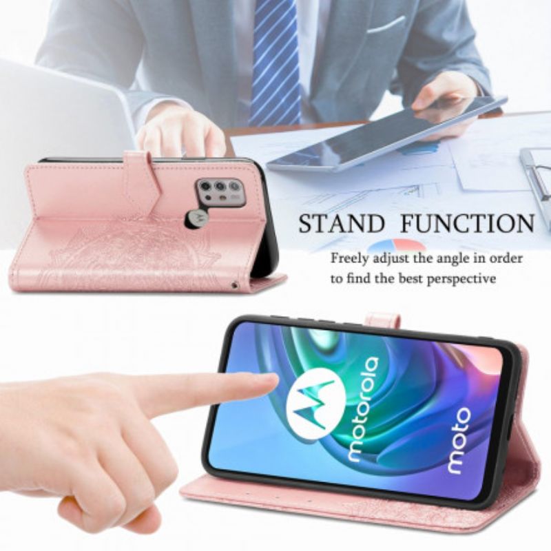 Folio-hoesje Moto G30 / G10 Telefoonhoesje Mandala Middeleeuwen