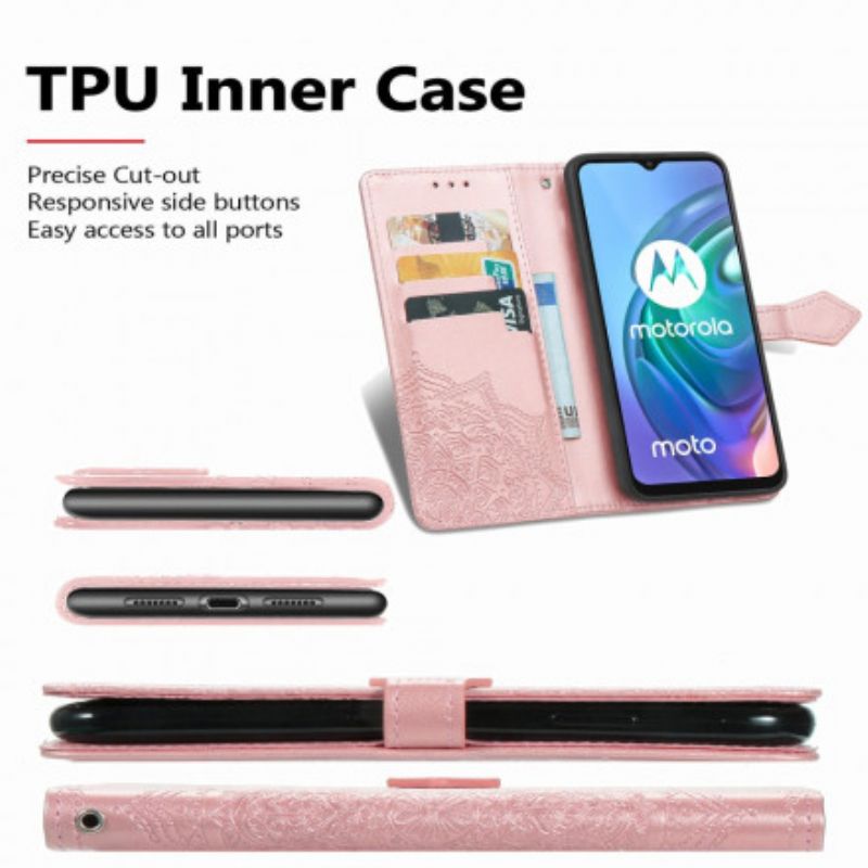 Folio-hoesje Moto G30 / G10 Telefoonhoesje Mandala Middeleeuwen